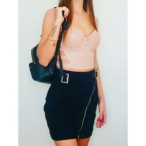 CHARLOTTE RUSSE PINK BUSTIER TOP SIZE S